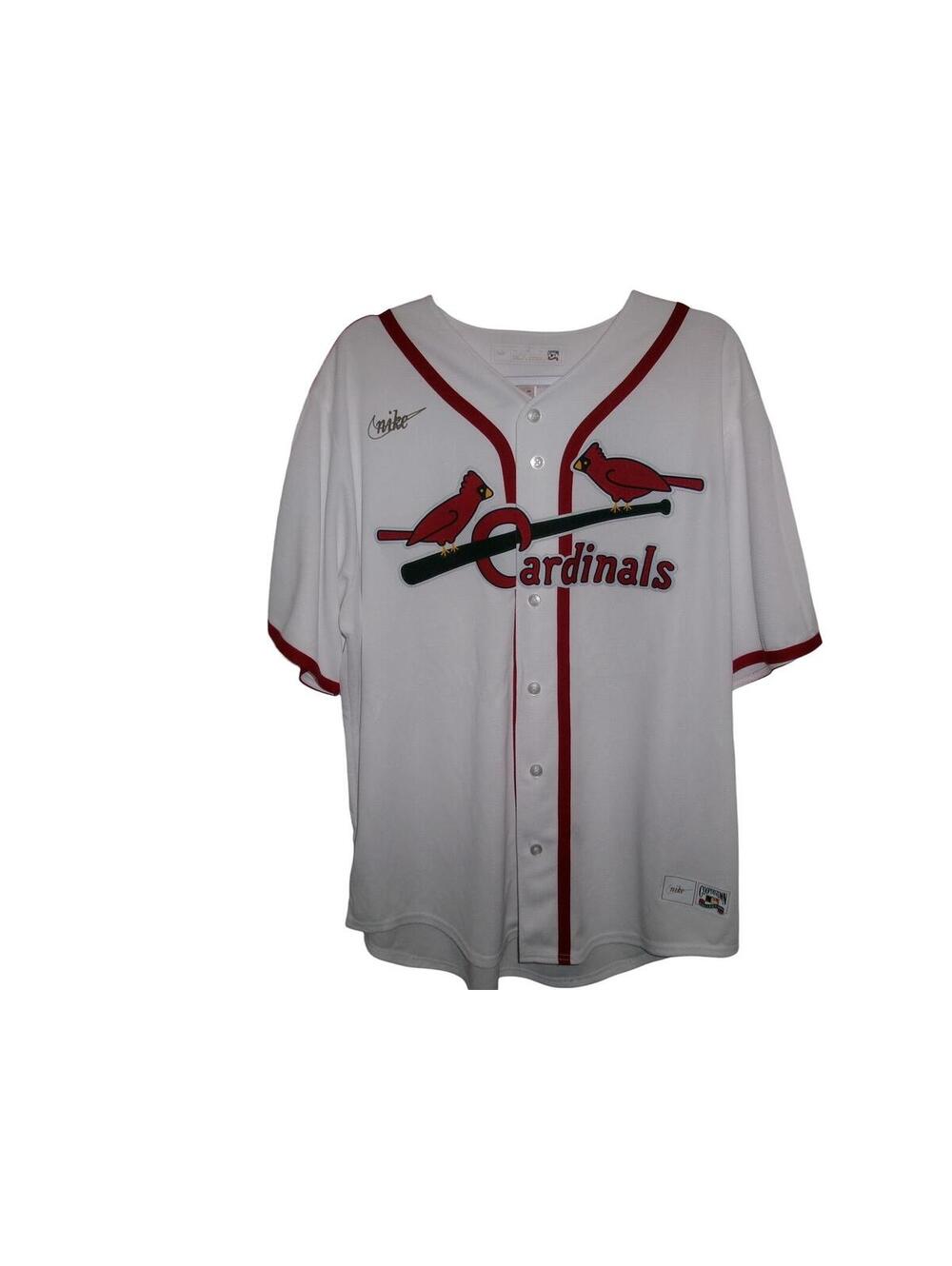Nike St. Louis Cardinals Baseball Jersey White Red Size Large